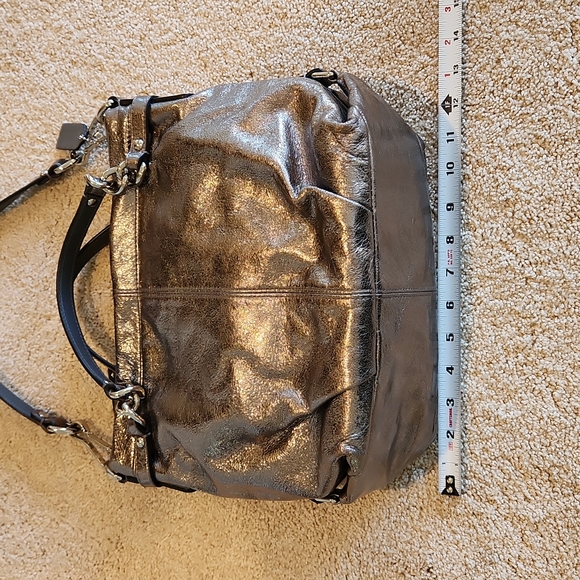 Coach Bags Coach Brookemetallic Silverpewter Shoulder Bag Poshmark